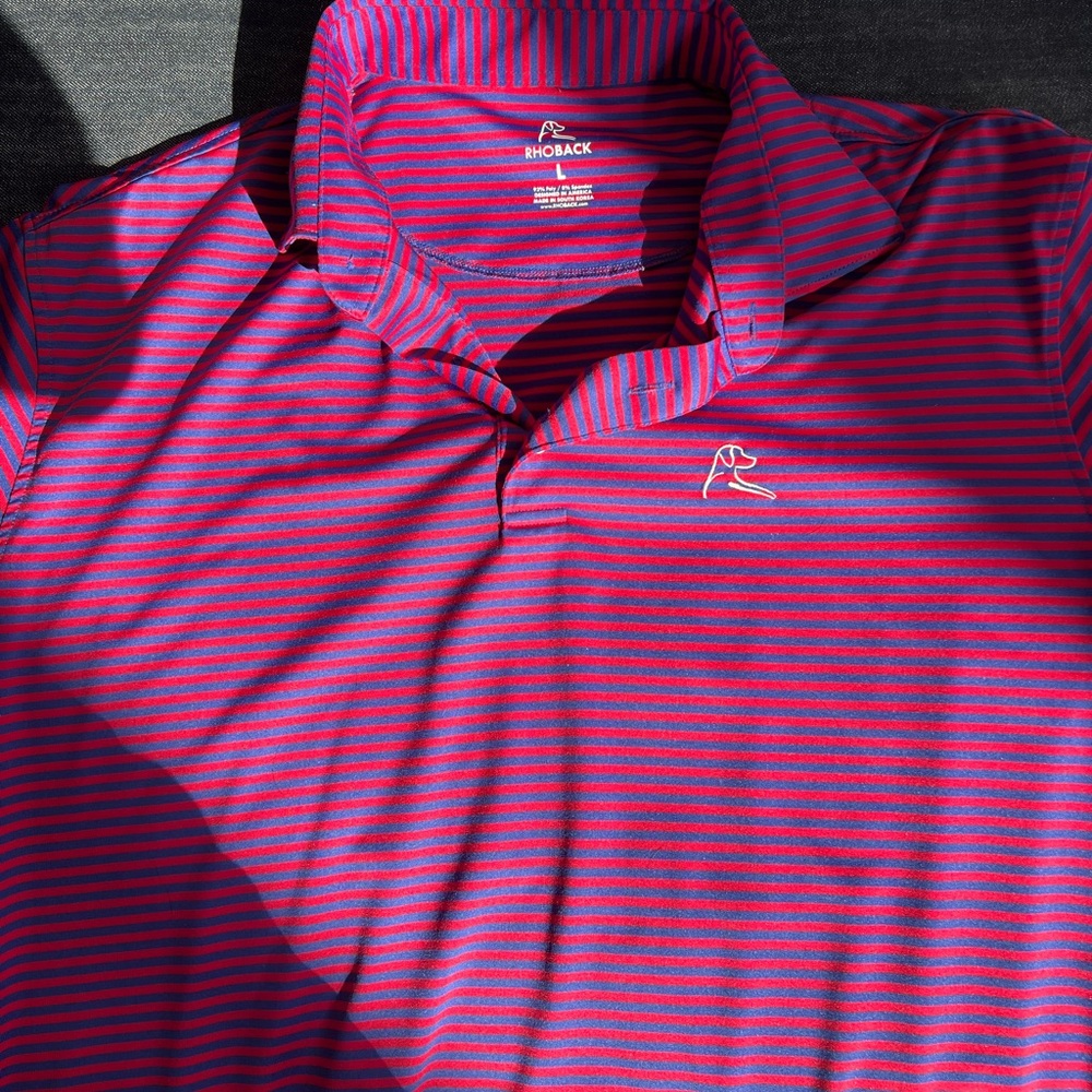 Rhoback golf polo size large.